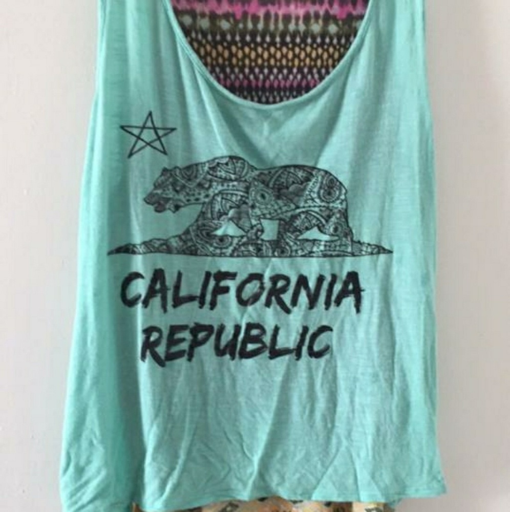 California republic sleeveless top